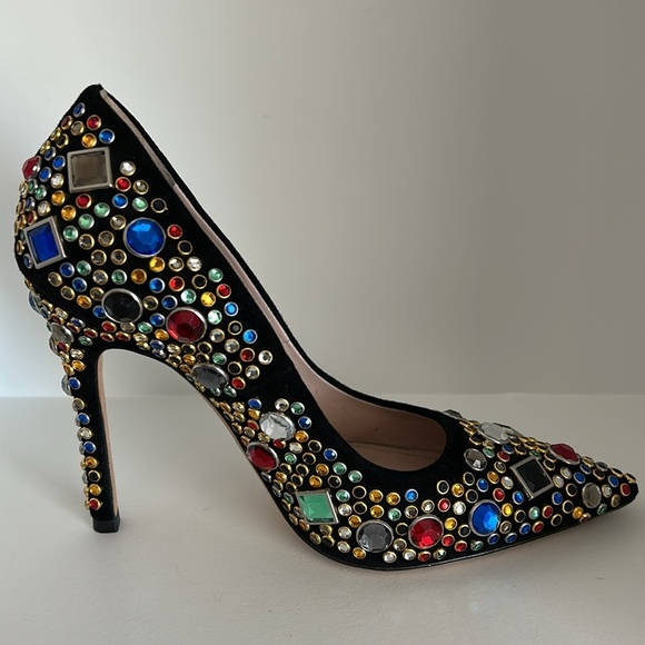 Authentic MIU MIU Crystal Jeweled Embellished Heels - Picture 5 of 15